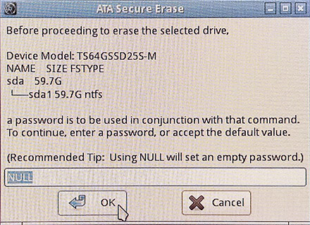 Secure Eraseパスワード設定